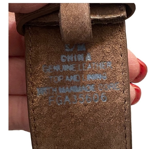 Faded Glory belt Women’s southwestern leather belt faux turquoise buckle - Picture 7 of 9